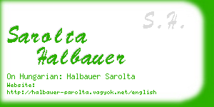 sarolta halbauer business card